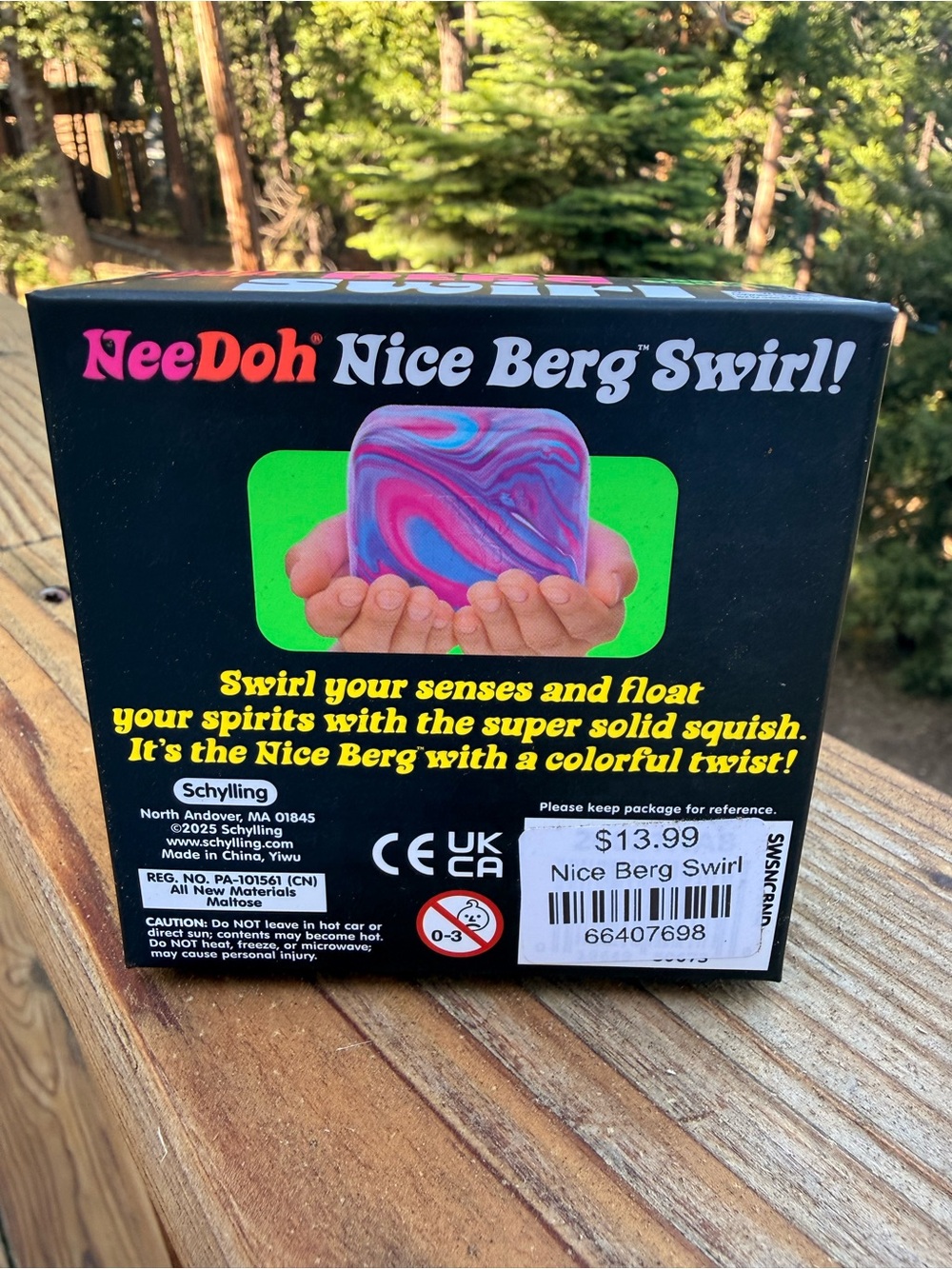 NeeDoh Nice Berg Swirl Solid Squish Pink Blue Purple - Picture 5 of 5